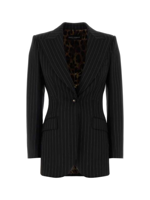 Dolce & Gabbana Dolce & Gabbana Women Embroidered Stretch Wool Blazer