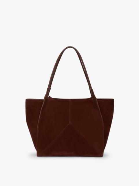Victoria Beckham Victoria Tote In Dark Brown Suede