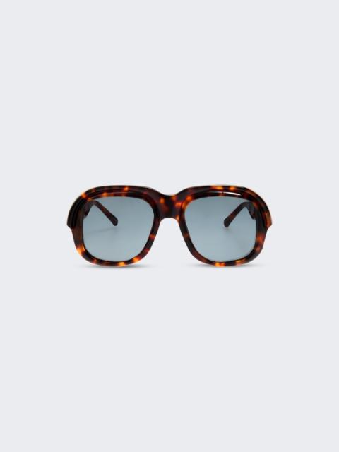 LINDA FARROW X Dries Van Noten Oversized Sunglasses Tortoiseshell