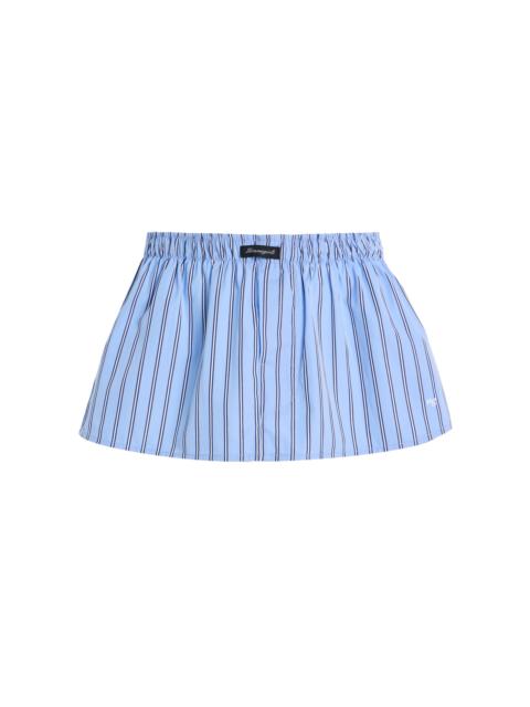 HommeGirls® Striped Cotton Mini Boxer Skirt blue
