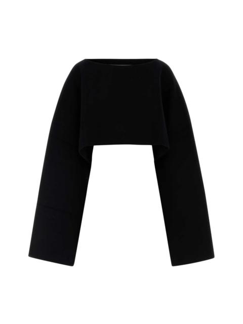 ポンチョ・ケープ JIL SANDER BLACK WOOL BLEND CAPE Jil Sander wool-blend Cape | Black | FARFETCH BH