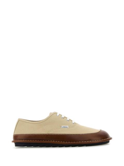 Loewe Loewe Men Beige Canvas Bay Sneakers