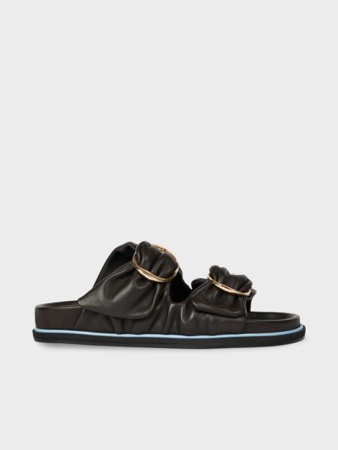 Paul Smith Women's Dark Brown 'Camolin' Double Strap Mule Sandals