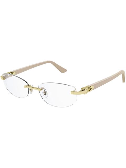 Cartier Cartier C Decor Demo Rectangular Ladies Eyeglasses CT0318O 004 52