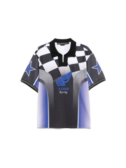 checkerboard racing T-shirt