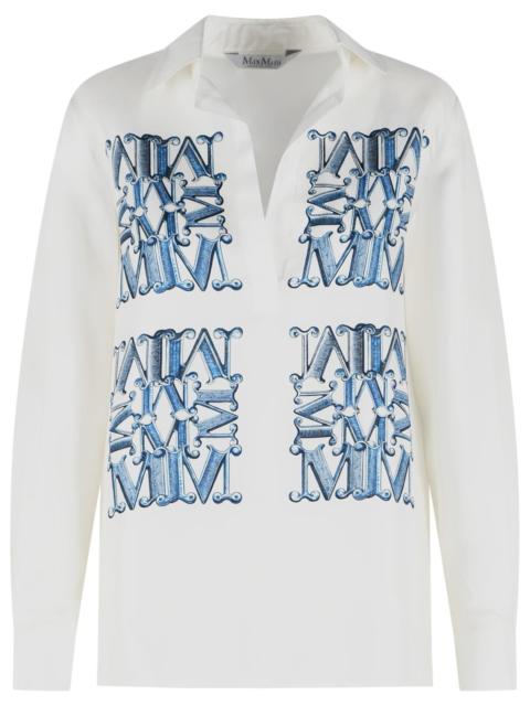 Max Mara Max Mara 'Filtro' 'Oceano' White Silk Shirt Women