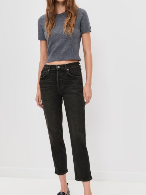 AGOLDE Riley High Rise Straight Crop Jeans