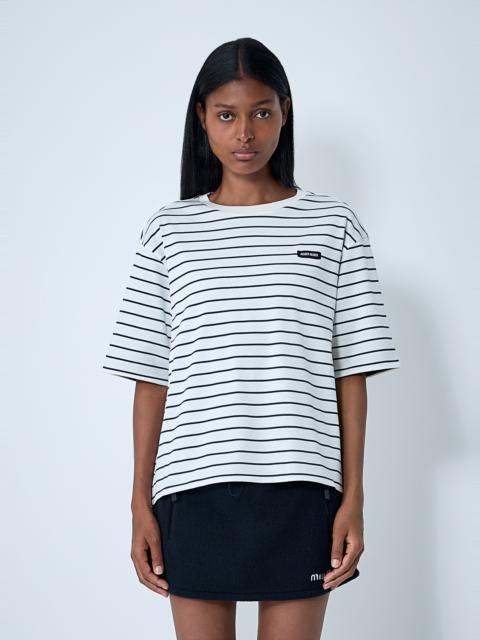 Miu Miu Logo Motif T-Shirt