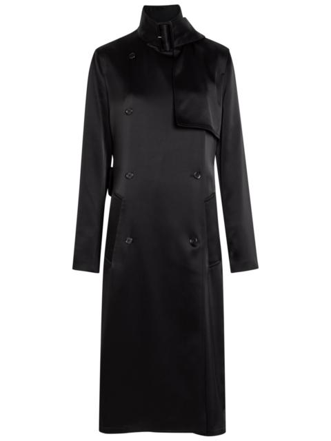 courrèges Courrèges Double-breasted Satin Trench Coat