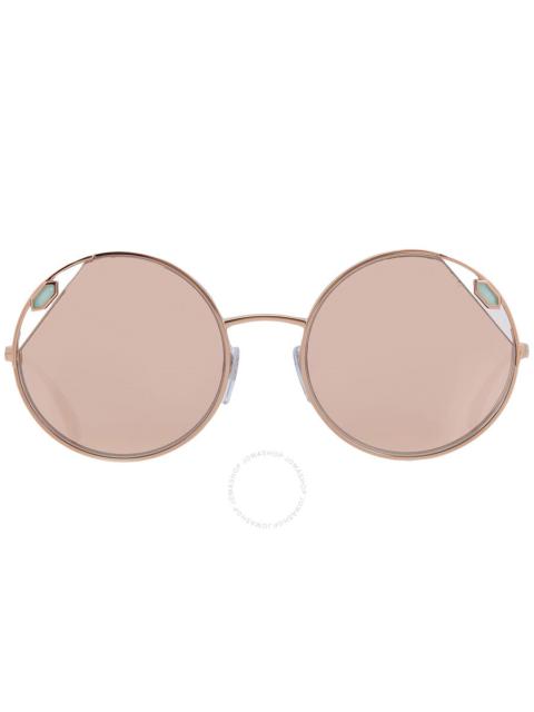 BVLGARI Bvlgari Clear Mirror Rose Gold Round Ladies Sunglasses BV6159 20144Z 54