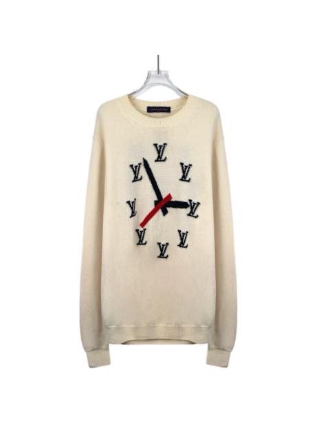 Louis Vuitton Louis Vuitton Logo Wool Crew Neck Long Sleeve Knit Sweater Beige