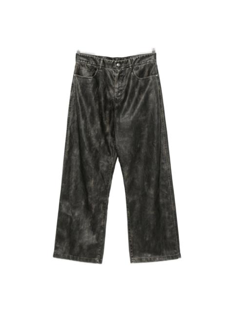 Palm Angels Palm Angels Grey Trousers - Wide-Leg Trousers Men