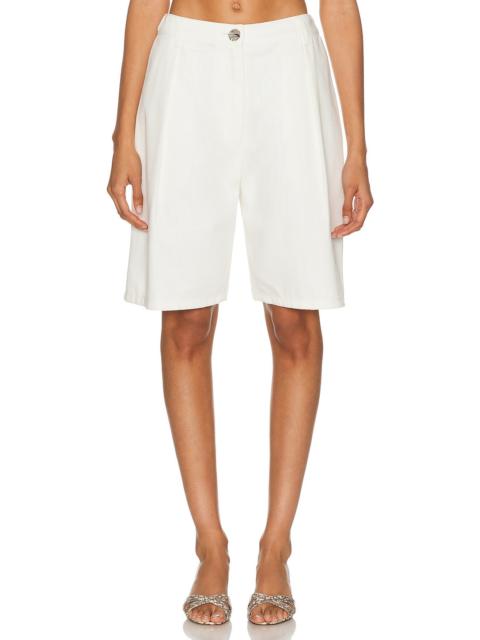 MATTHEW BRUCH Low Rise Pleated Bermuda Short