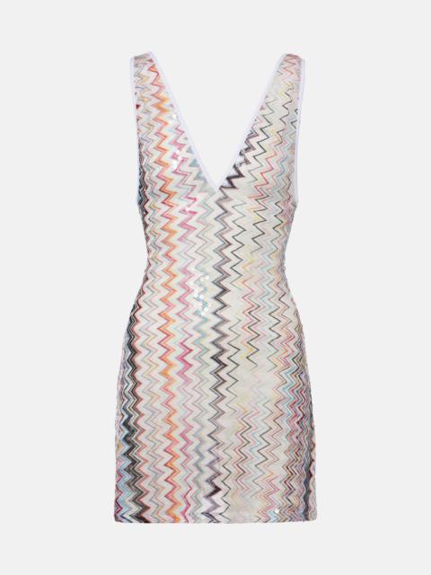 Missoni Zigzag sequined beach cover-up