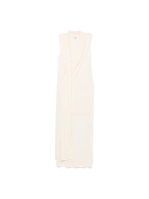 overlapped scarf dress