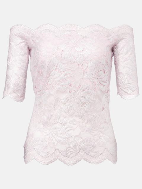 rabanne Floral lace top