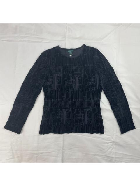 Jean Paul Gaultier 1995 Fall/Winter Jean Paul Gaultier Cyber Circuit Board Velvet Mesh Tattoo Top