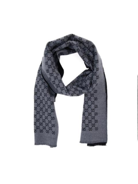Gucci double jacquard GG wool scarf