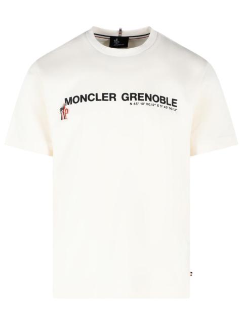 Moncler Grenoble Moncler Grenoble Ivory White Stretch Cotton T-Shirt Men