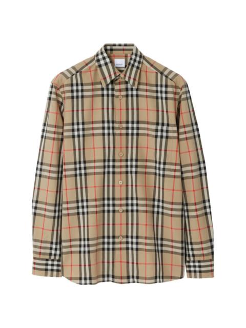 Burberry Burberry Vintage Check Pattern Shirt, Size Small