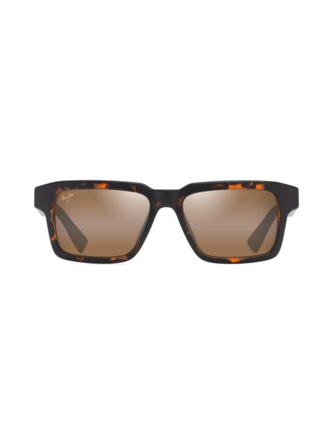 Maui Jim Maui Jim Kahiko 53mm PolarizedPlus2® Gradient Square Sunglasses in Matte Dark Havana at Nordstrom