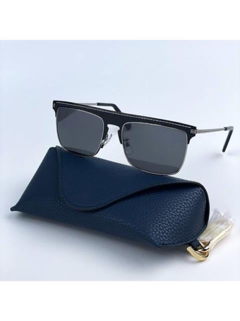 Loewe NEW Loewe LW40006U 20A Metal Black Leather Grey Aviator Unisex Sunglasses