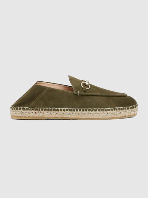 GUCCI Gucci Horsebit Suede Espadrilles