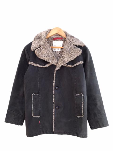 Other Designers Vintage - Vintage Gorpcore Levi’s Redloop Sun Faded Sherpa Jacket