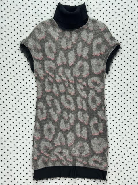 Diesel Diesel Leopard Print Turtleneck Sweater Dress