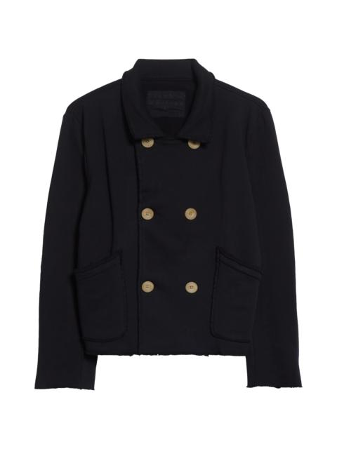 Frank & Eileen Frank & Eileen Mini Belfast Crop Knit Peacoat in British Ro at Nordstrom