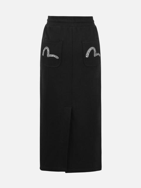 EVISU Rhinestone-Detail Seagull Fashion Fit Sweater Skirt