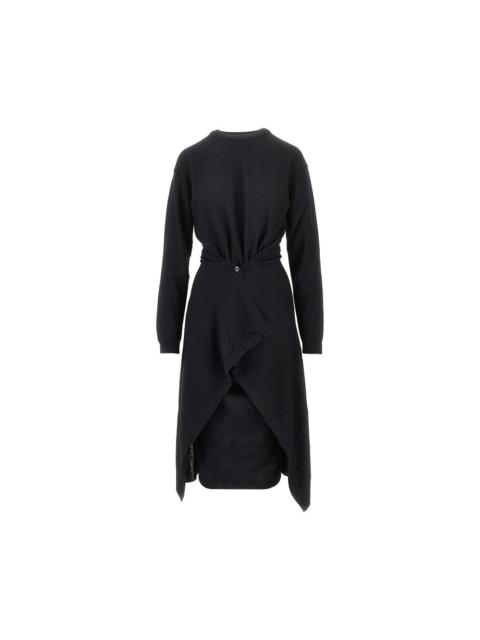 Lemaire Lemaire Buttoned Panels Knitted Midi Dress Black