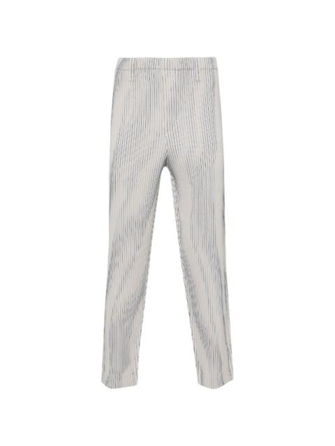 ISSEY MIYAKE TWEED PLEATS PANTS - GREY/BLACK/BLUE