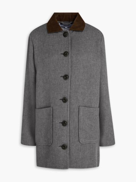 VERONICA BEARD Freya Dickey corduroy-trimmed felt coat