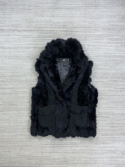 Other Designers Vintage Daks London Rare Black Rabbit Fur Vest
