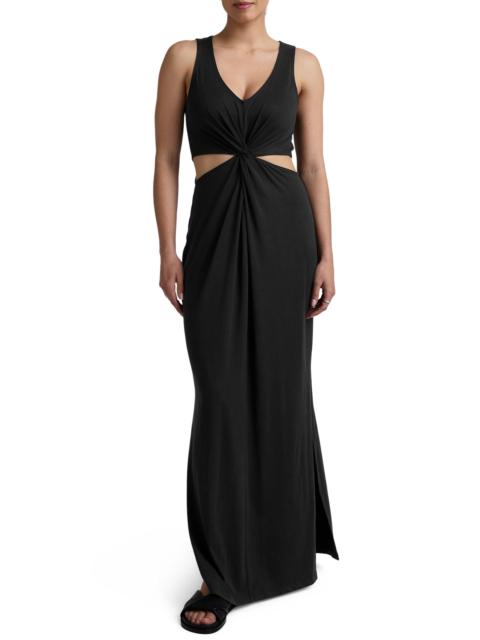 BEYOND YOGA Beyond Yoga Around The World Cutout Detail Maxi Dress in Black at Nordstrom