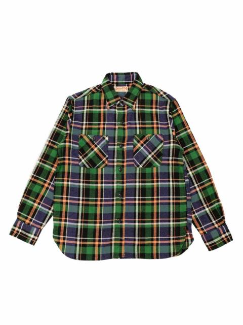 SUGAR CANE TWILL PLAID WORK SHIRT - SC29566