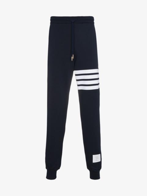 blue 4-Bar stripe cotton track pants