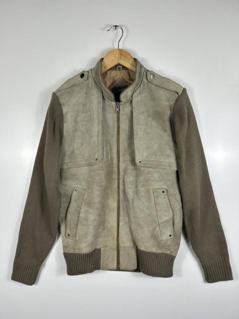 ⚡️Vintage Mervyn’s Zipper Suede Knit Leather Jacket