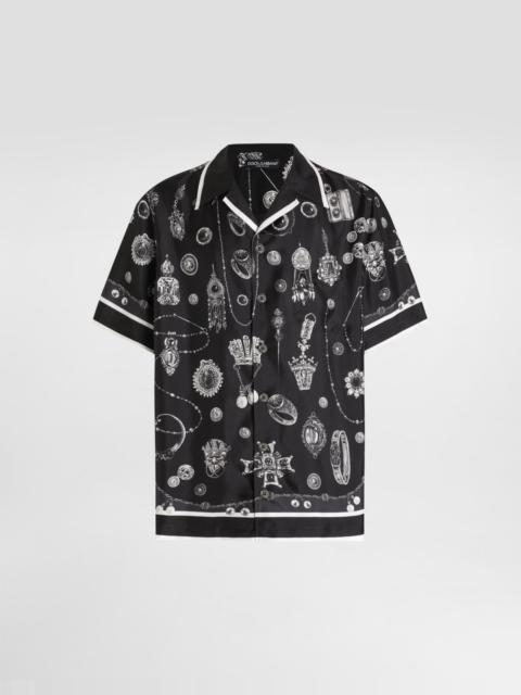Dolce & Gabbana Medal-print hawaii silk twill shirt
