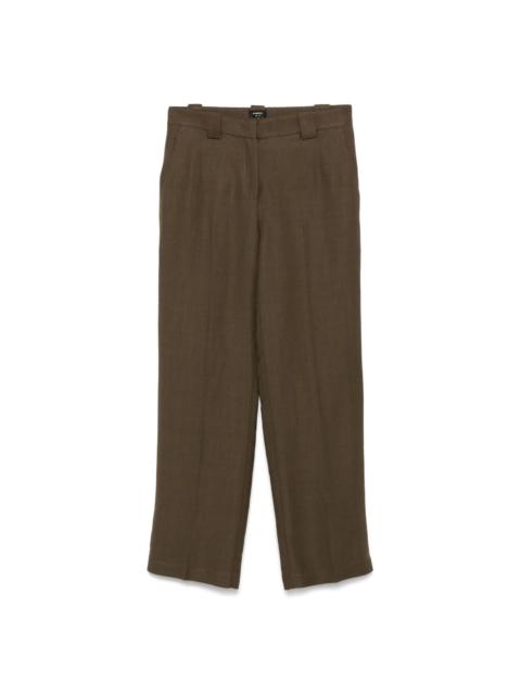 pressed-crease trousers