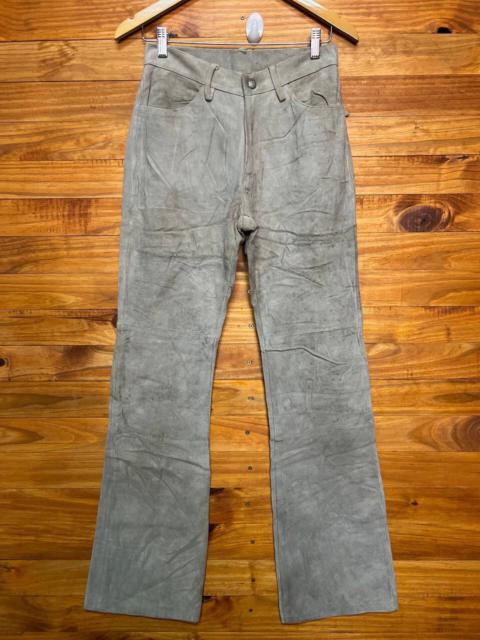 Other Designers Vintage - VINTAGE JB DUNGAREES SUEDE LEATHER PANTS SIZE27