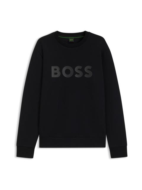 BOSS BOSS Salbo Tonal Logo Crewneck Sweatshirt in Black at Nordstrom