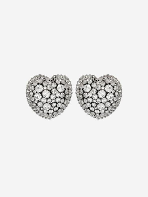Alessandra Rich Crystal-embellished clip-on earrings