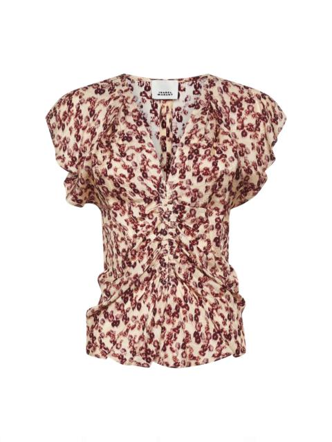 Isabel Marant Floral print jacquard Lonea top