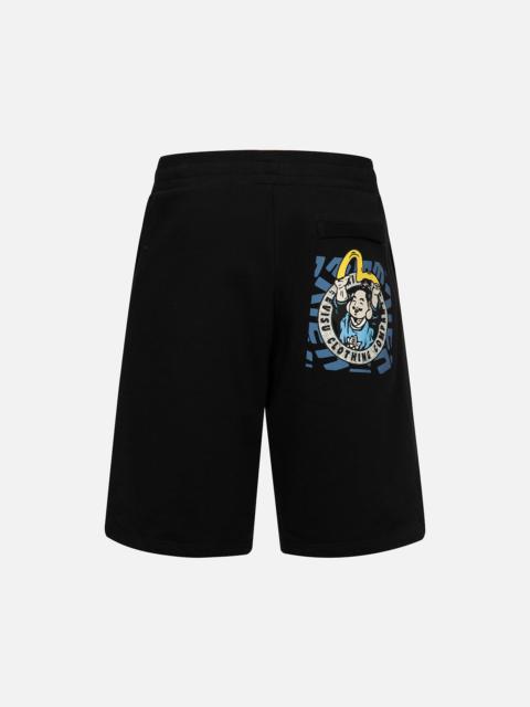 EVISU PLAYFUL GODHEAD PRINT REGULAR FIT SWEAT SHORTS