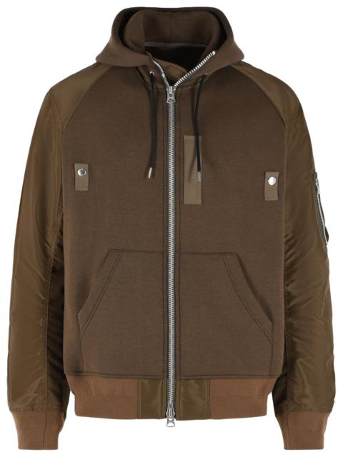 sacai Sacai Cotton Blend Sweatshirt Brown Men