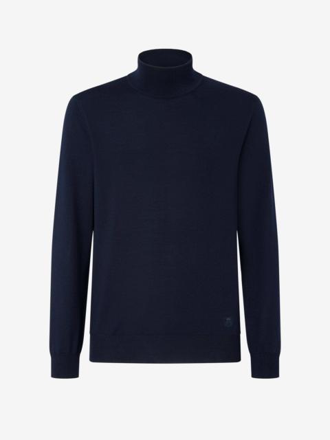 CORNELIANI Navy blue extra fine pure merino wool jumper