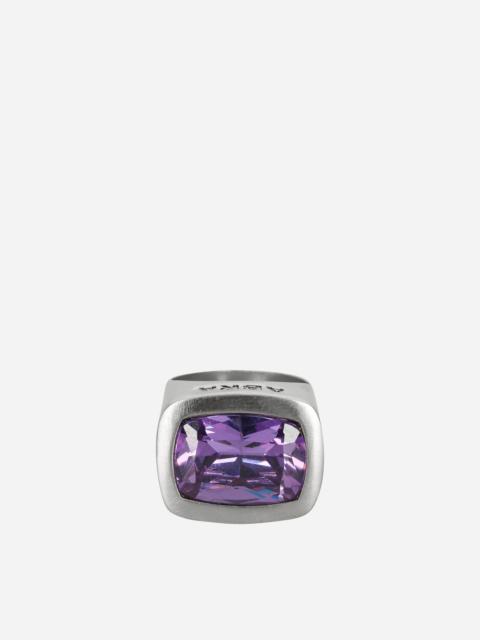 ABRA Stone Ring Silver / Purple