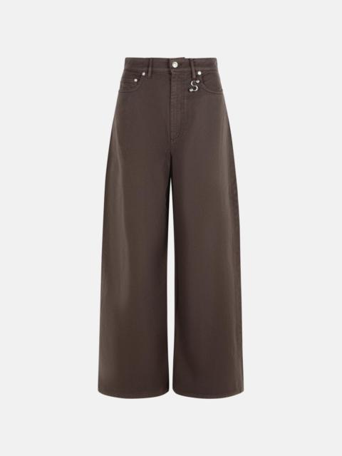 Sportmax 'SIAMESE' BROWN COTTON JEANS